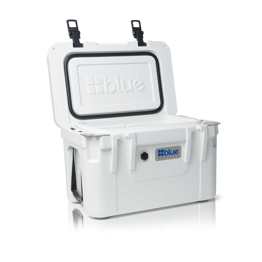 Reef Donkey | 30 Qt Companion Ice Vault Roto Molded Blue Cooler WITH Marine Grade RD Topper