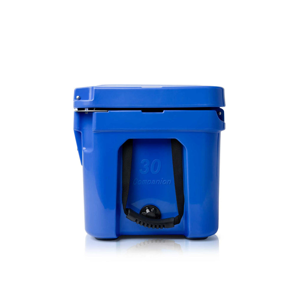 Reef Donkey | 30 Qt Companion Ice Vault Roto Molded Blue Cooler WITH Marine Grade RD Topper