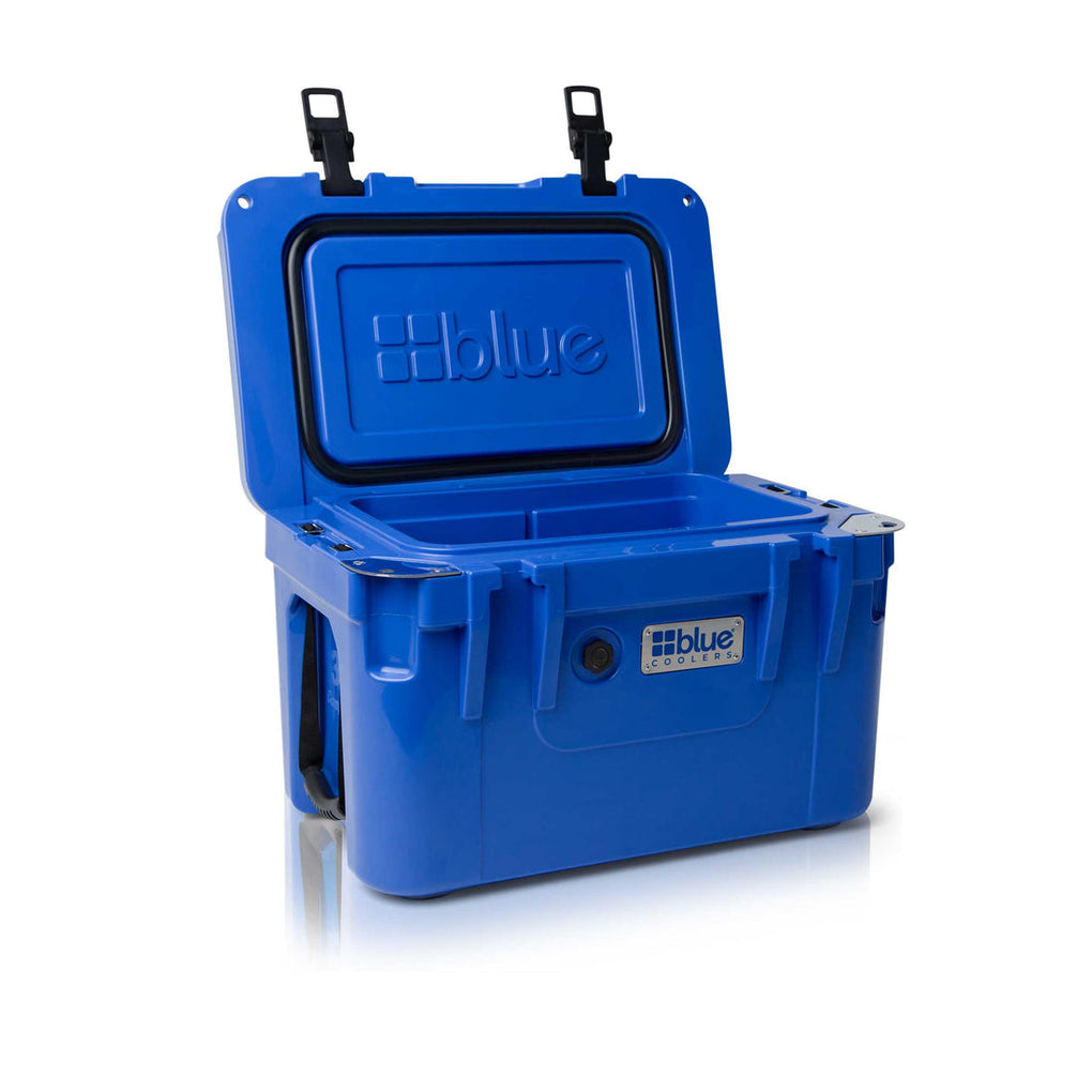 Reef Donkey | 30 Qt Companion Ice Vault Roto Molded Blue Cooler WITH Marine Grade RD Topper