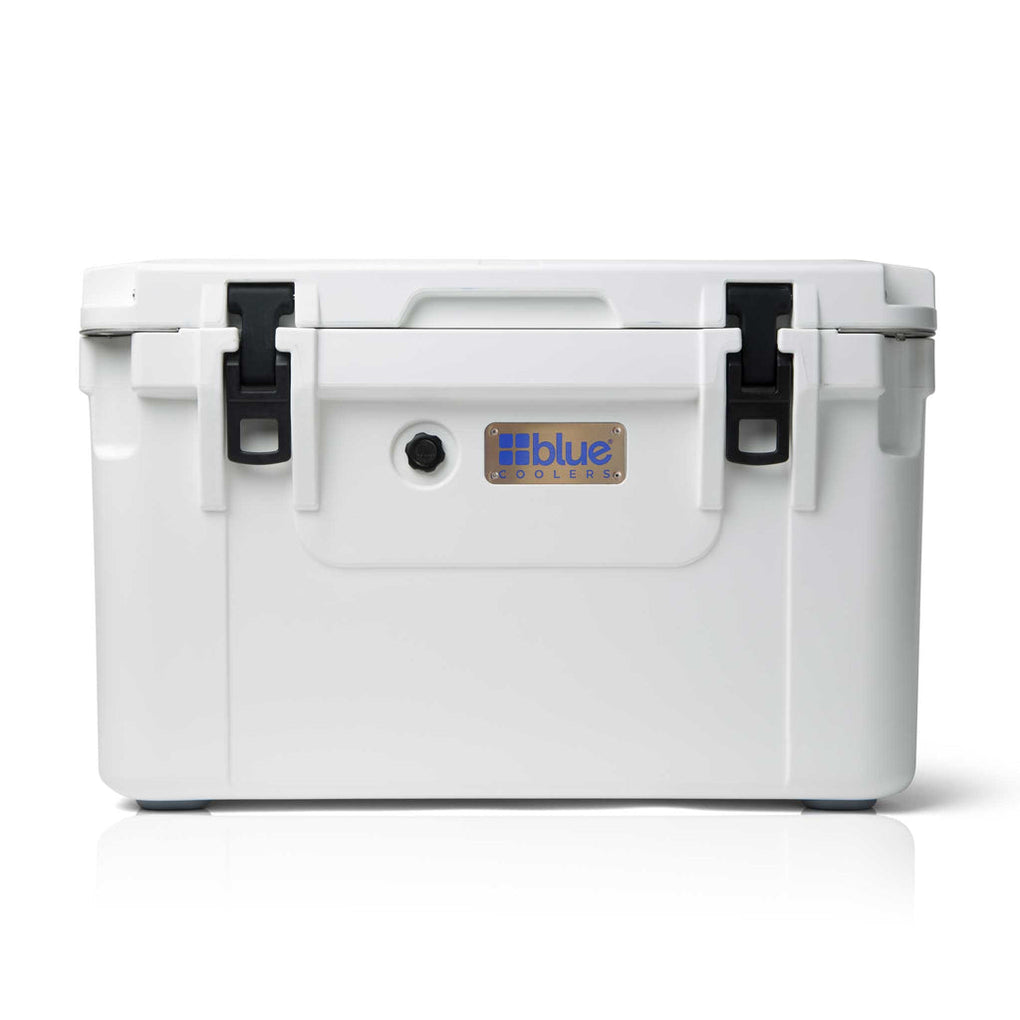 Reef Donkey | 60 Qt Ice Vault Roto Molded Blue Cooler WITH Marine Grade RD Topper