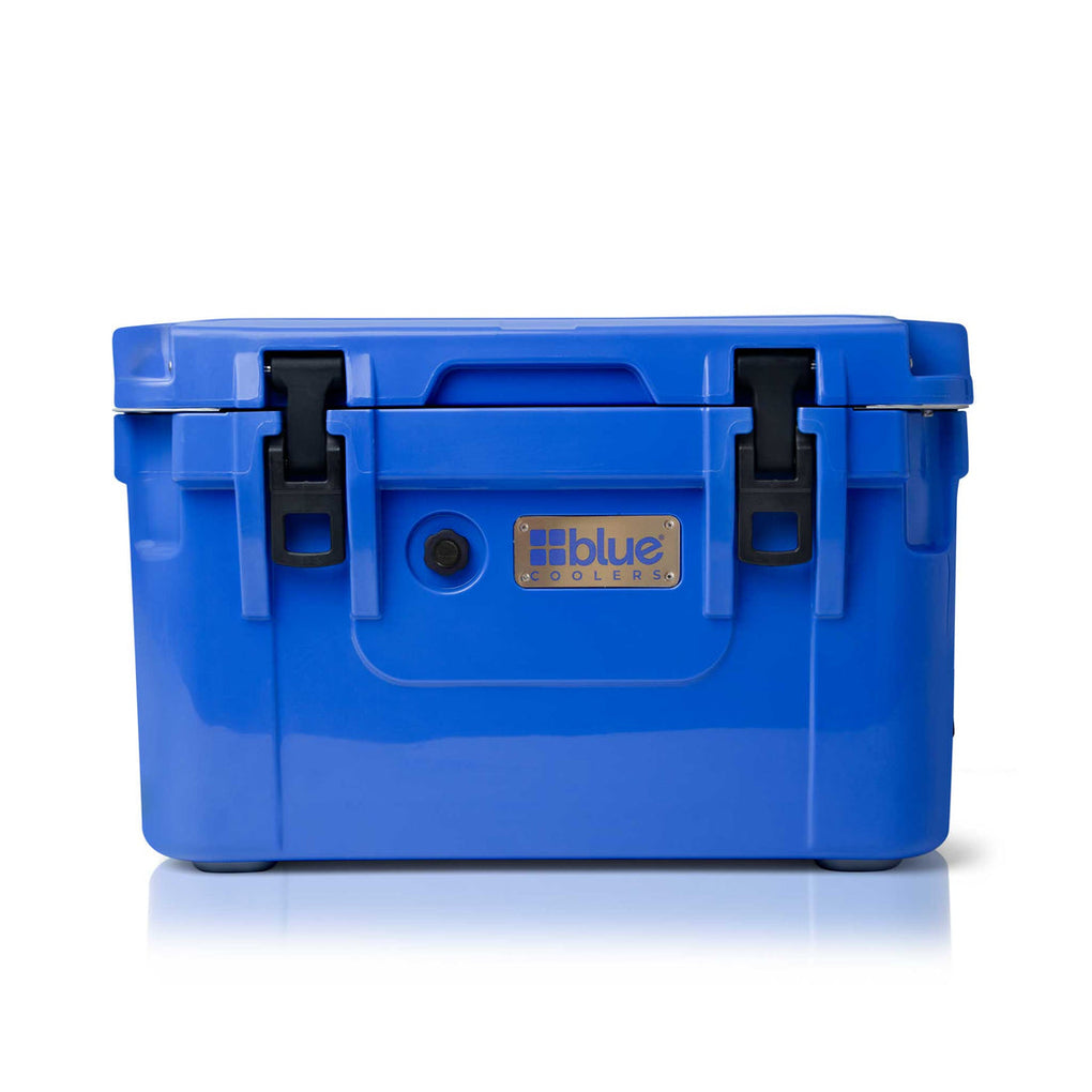 Reef Donkey | 30 Qt Companion Ice Vault Roto Molded Blue Cooler WITH Marine Grade RD Topper