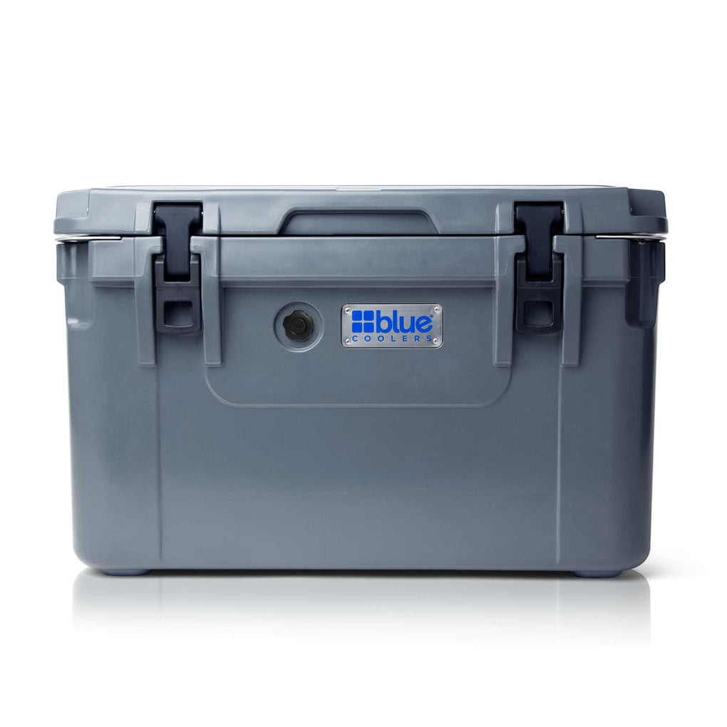 Reef Donkey | 60 Qt Ice Vault Roto Molded Blue Cooler WITH Marine Grade RD Topper